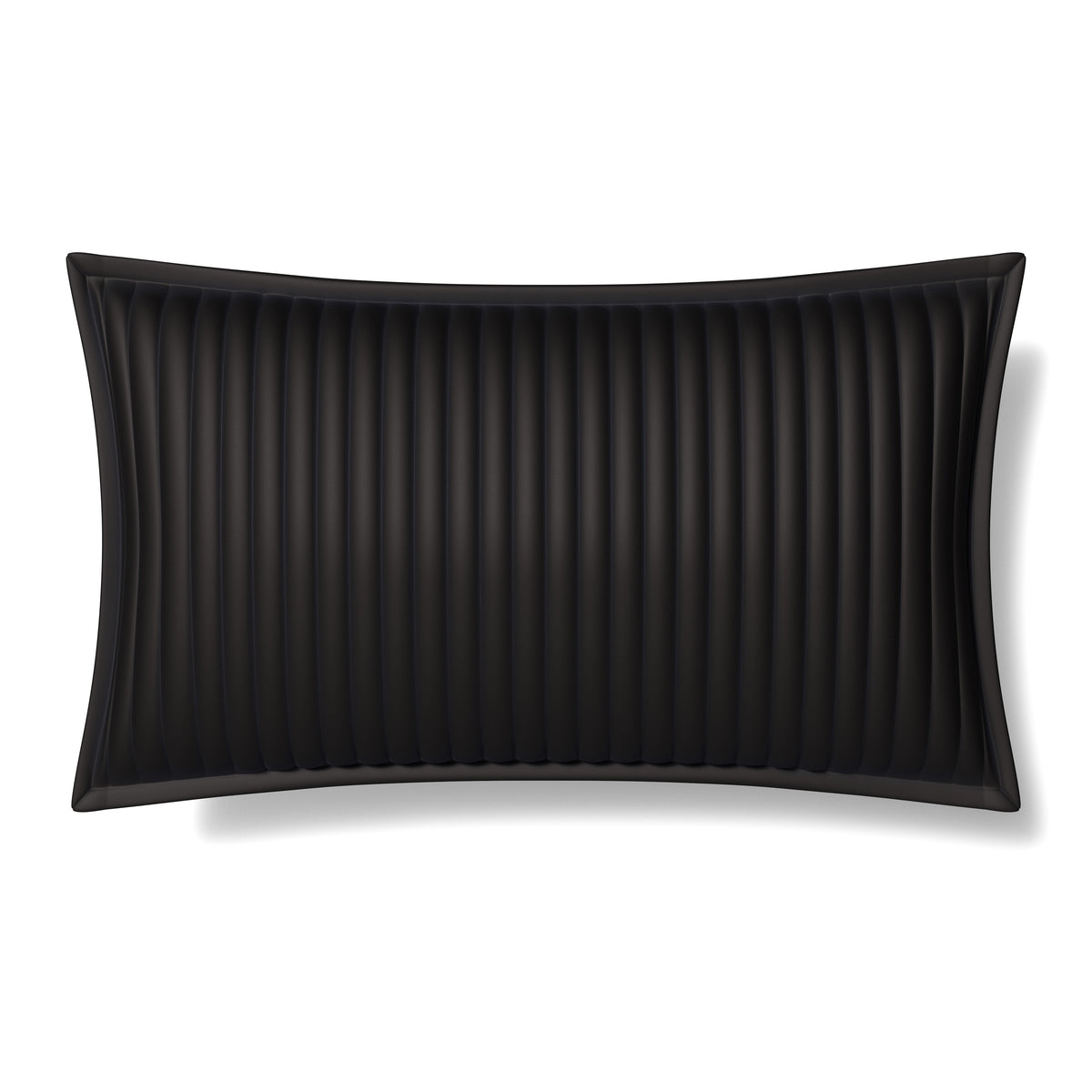 Charmeuse Channel Quilt Pillow in Charcoal