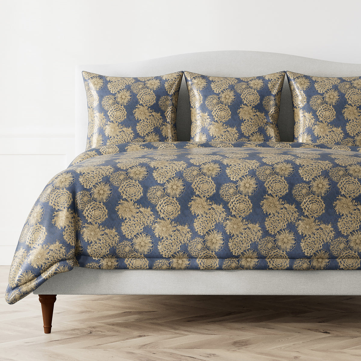 Chrysanthemum Duvet Cover in Blue