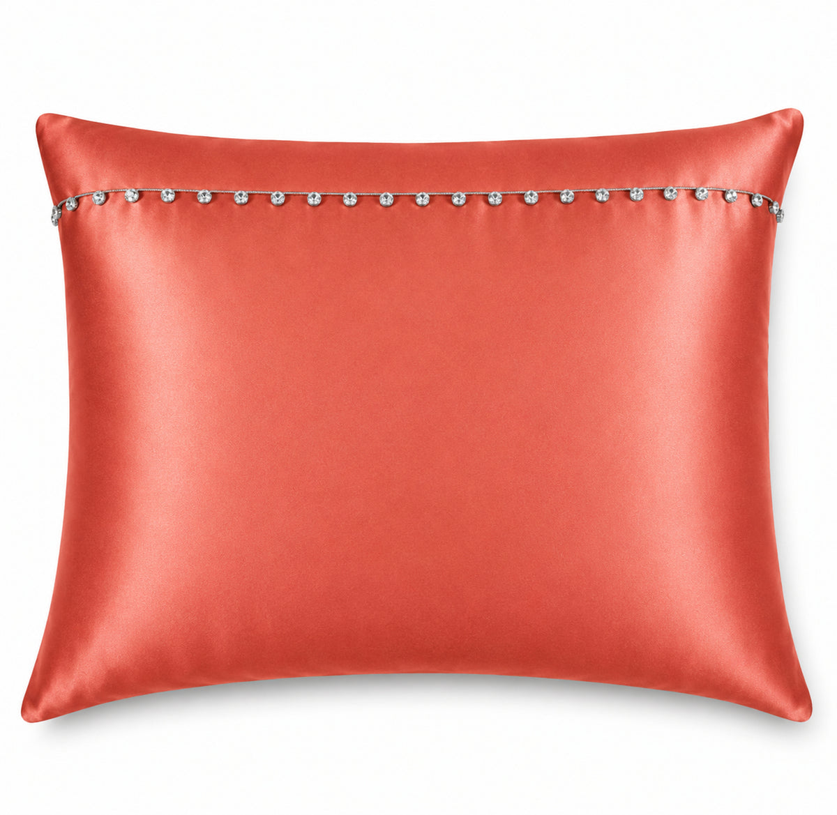 Tiny Crystals Charmeuse Silk Sham in Poppy