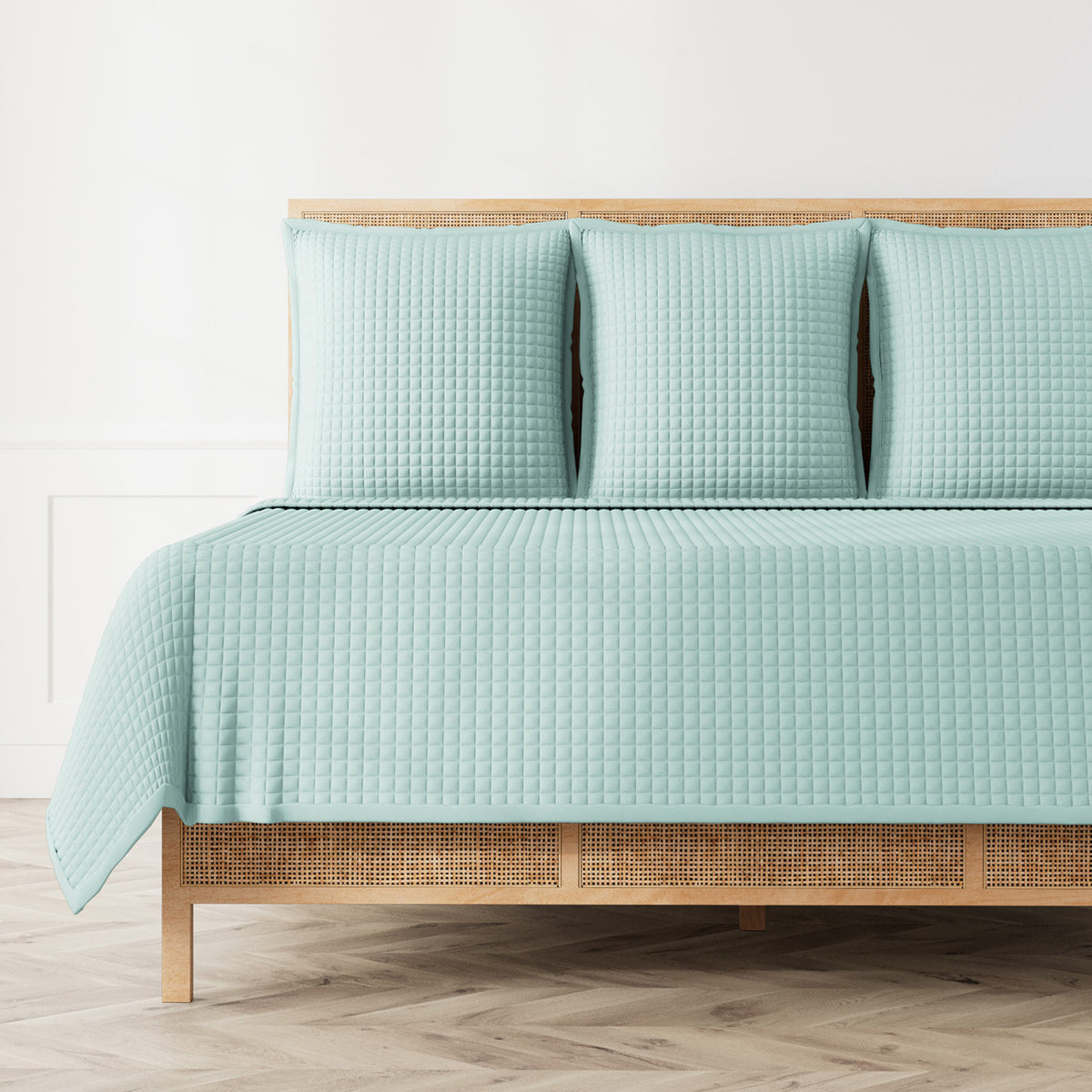Ready-to-Bed 2.0 Quilted Lyocell Coverlet in Aqua
