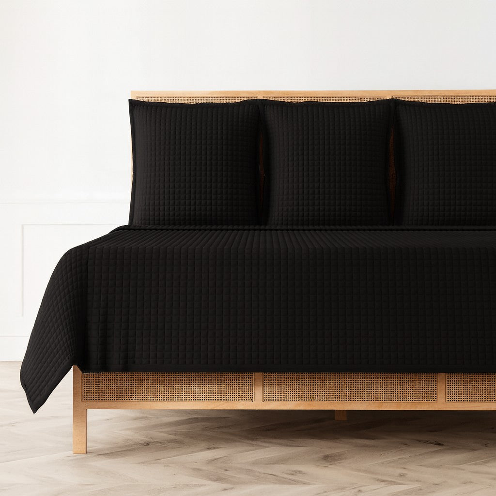 Ready-to-Bed 2.0 Quilted Lyocell Coverlet in Black