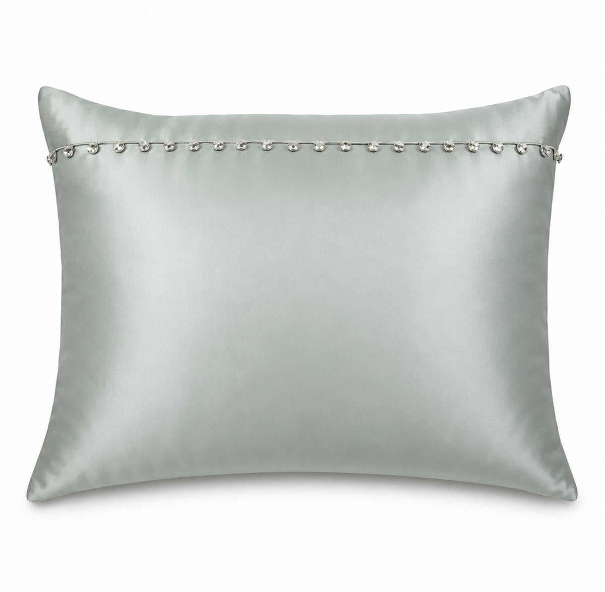 Tiny Crystals Charmeuse Silk Sham in Frost