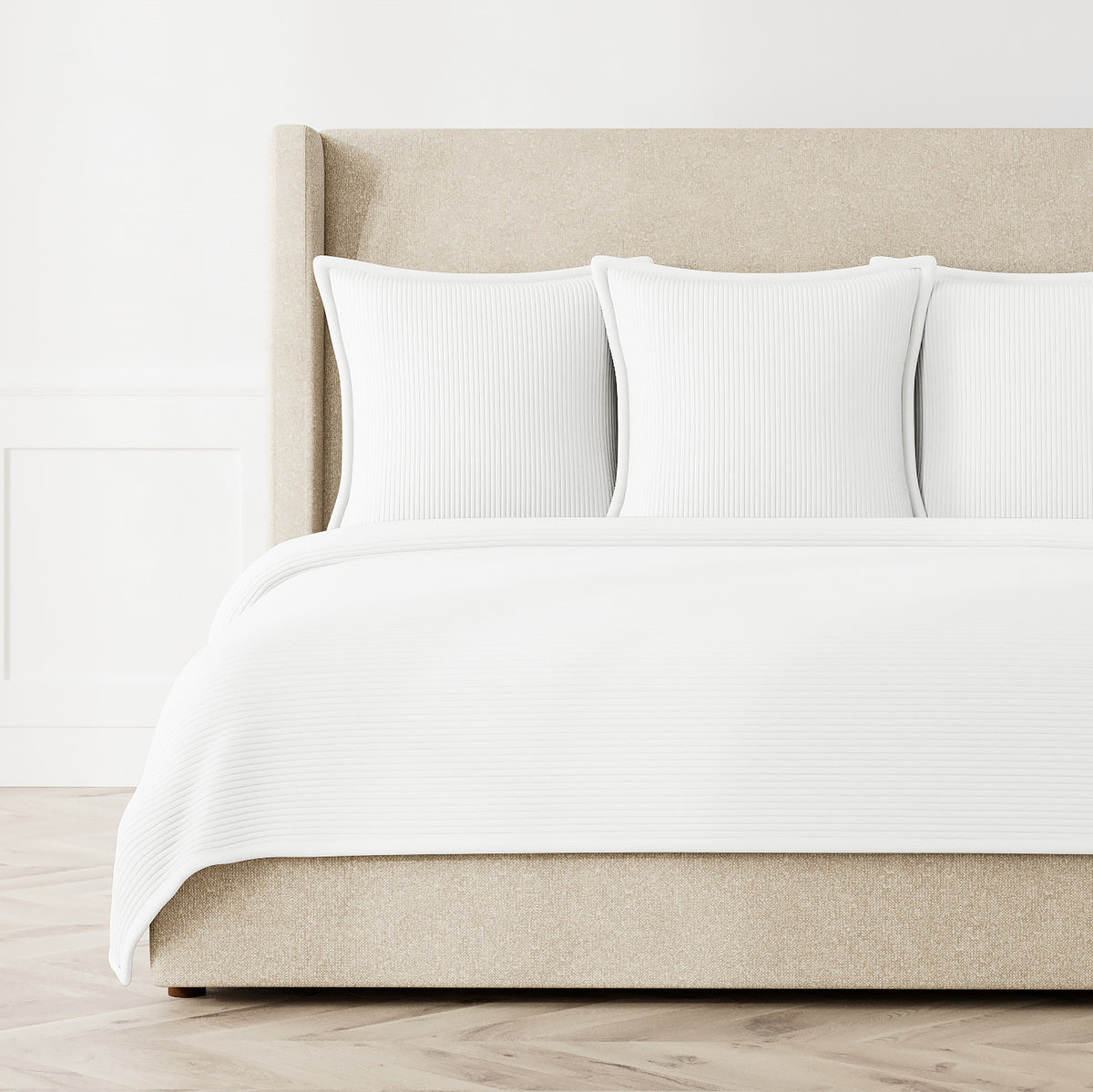 Linea Coverlet Set in White