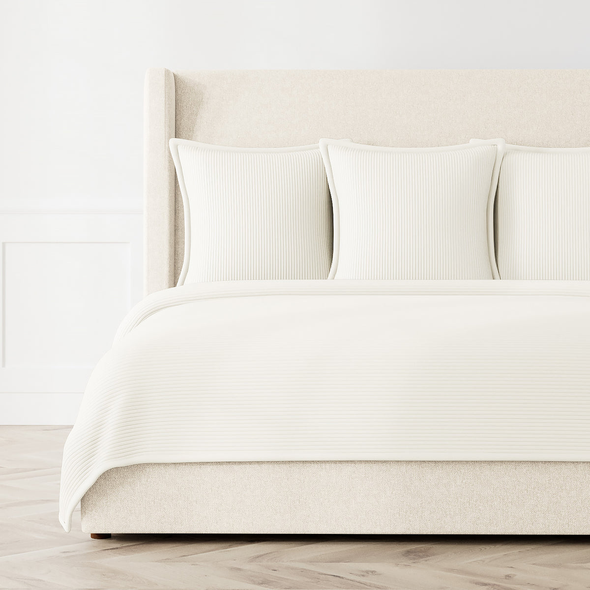 Linea Coverlet Set in Ivory