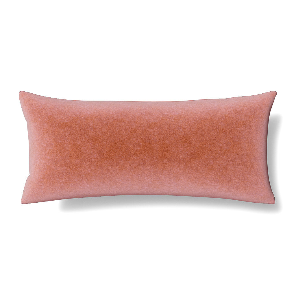 Fresco Velvet Pillow in Rhubarb