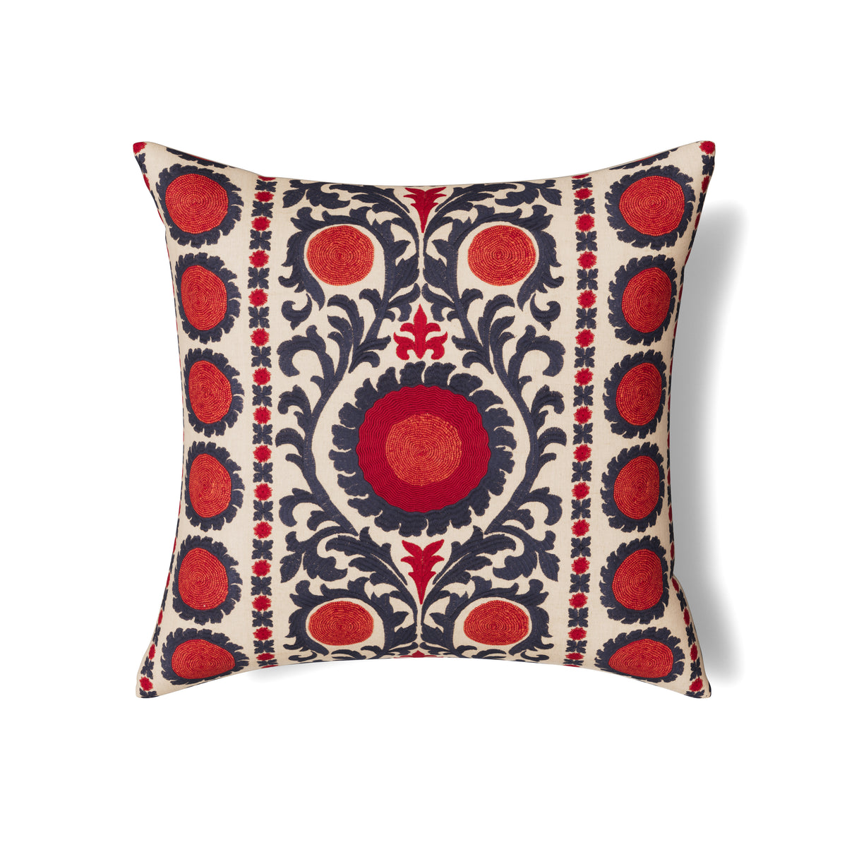 Suzani Linen Pillow in Indigo