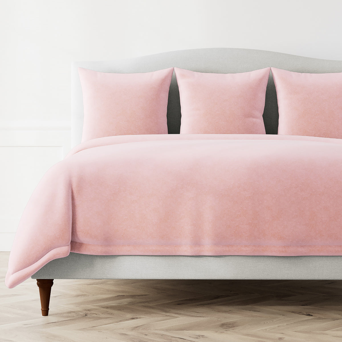 Fresco Velvet Duvet Cover in Blush