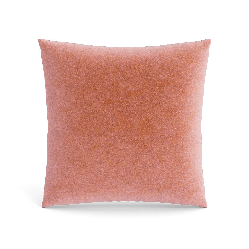 Fresco Velvet Pillow in Rhubarb