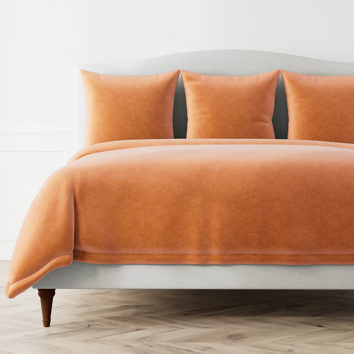 Fresco Velvet Duvet Cover in Terra Cotta