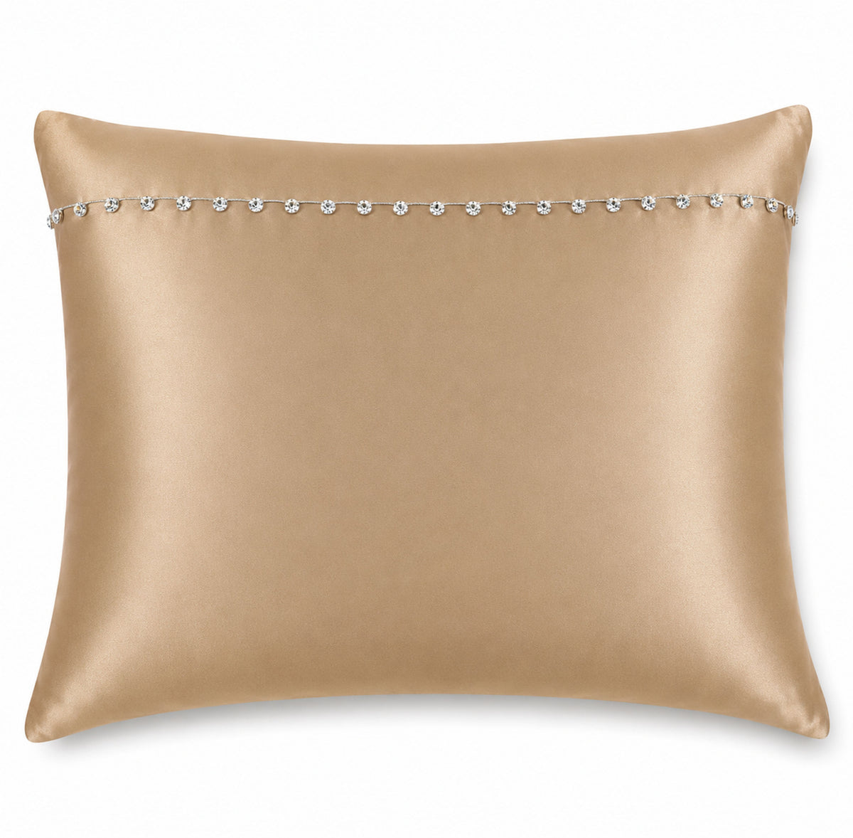 Tiny Crystals Charmeuse Silk Sham in Sand