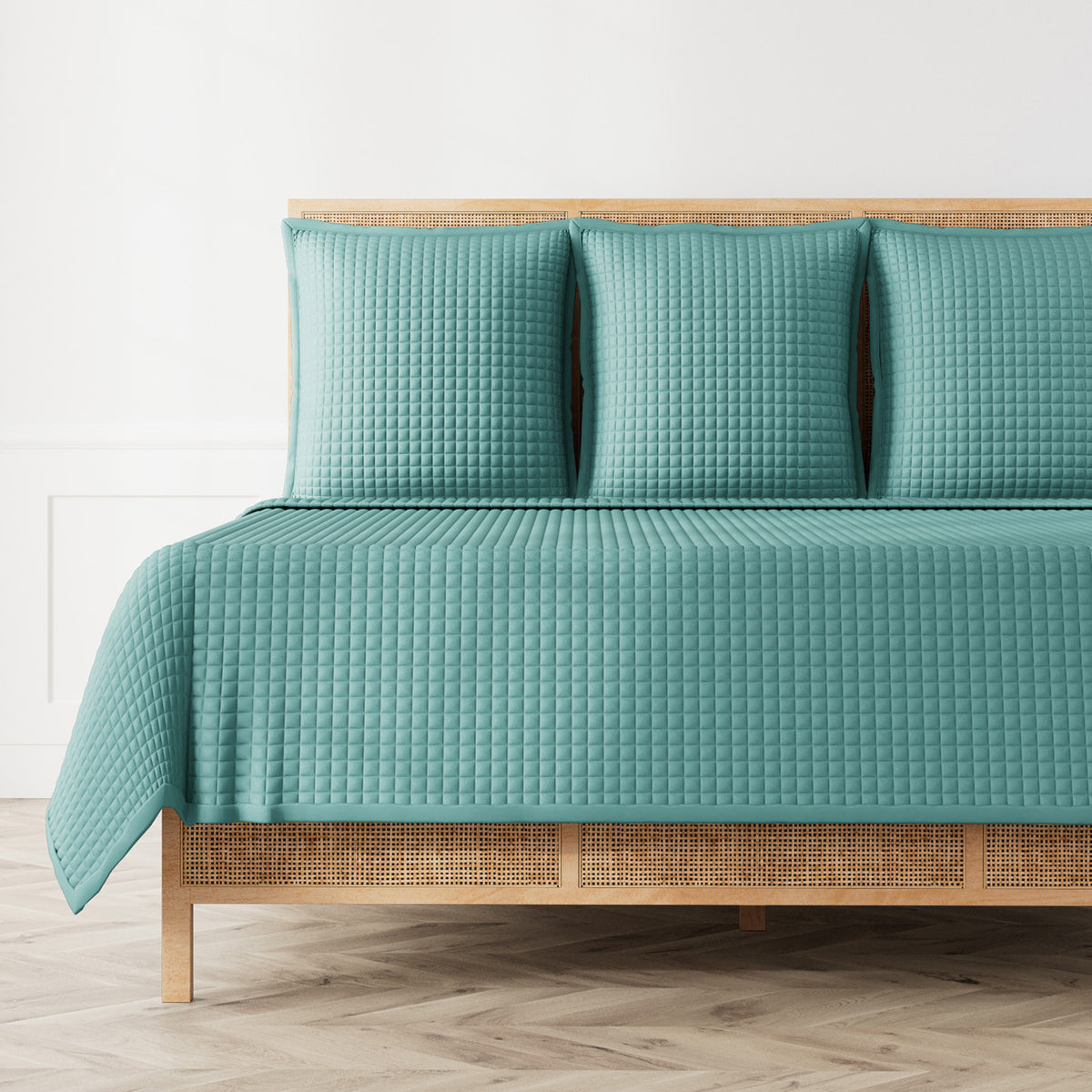 Ready-to-Bed 2.0 Quilted Lyocell Coverlet in Caribbean
