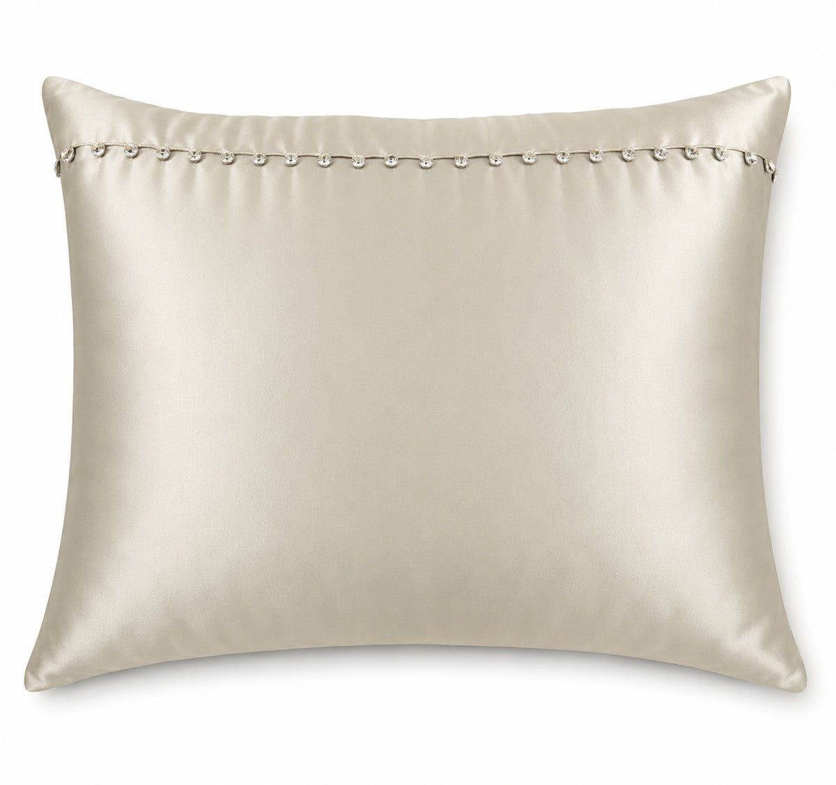 Tiny Crystals Charmeuse Silk Sham in Ivory