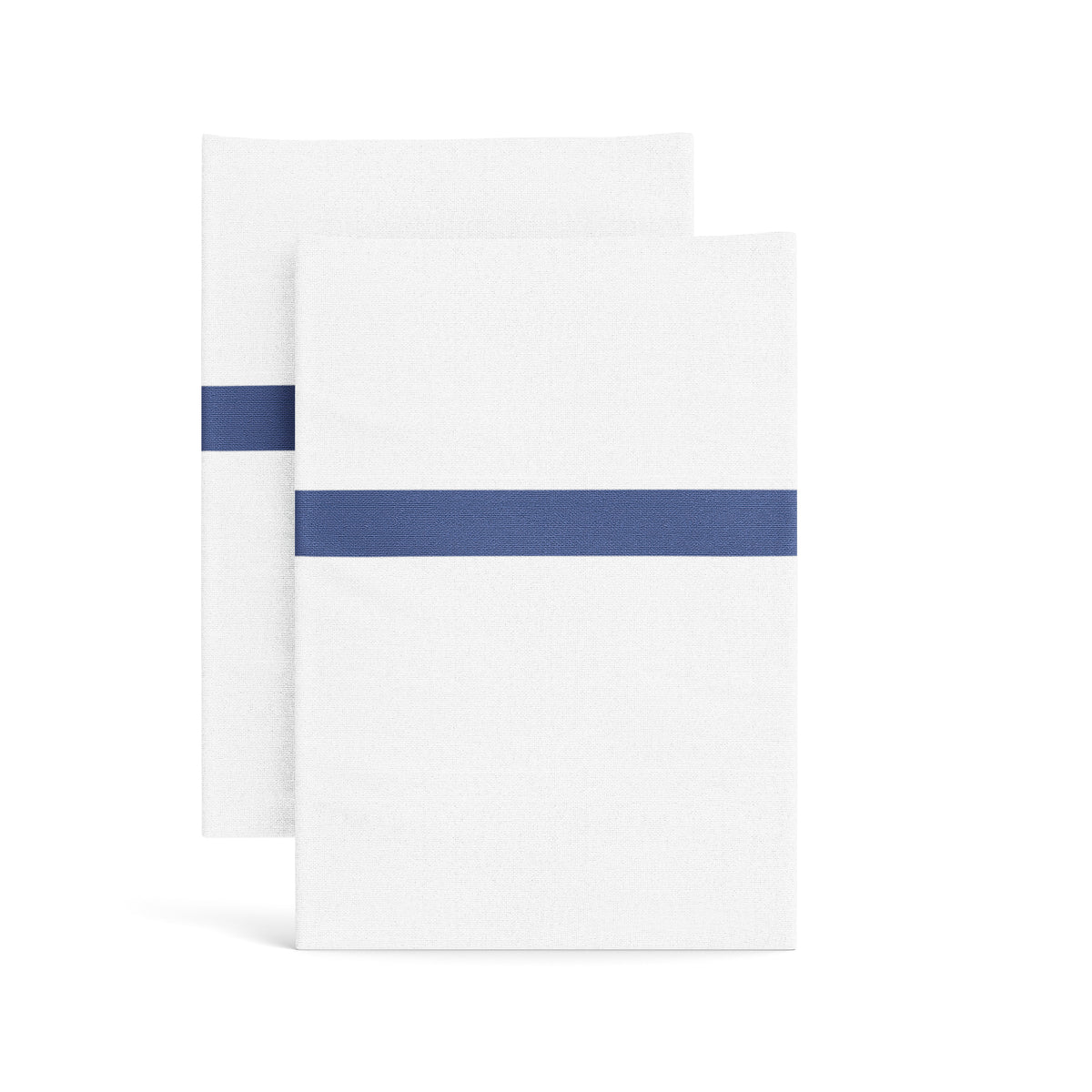 Ready-to-Bed 2.0 Cotton & Trim Pillowcases in White/Periwinkle