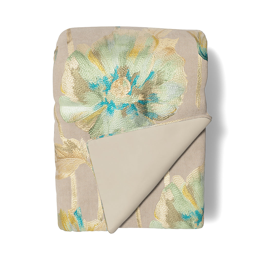 Opium Linen Throw in Azure