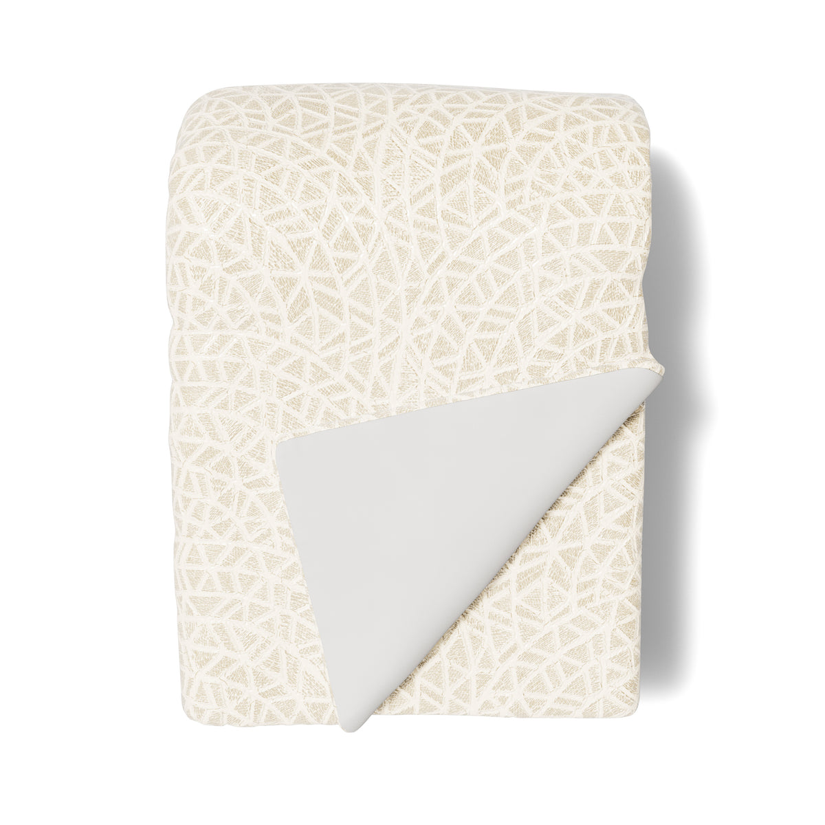 Ornament Cotton Throw in Bone/Bone