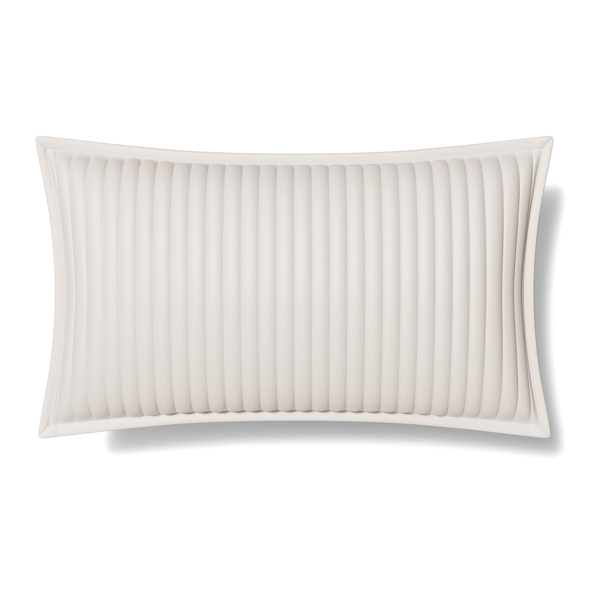 Charmeuse Channel Quilt Pillow in White