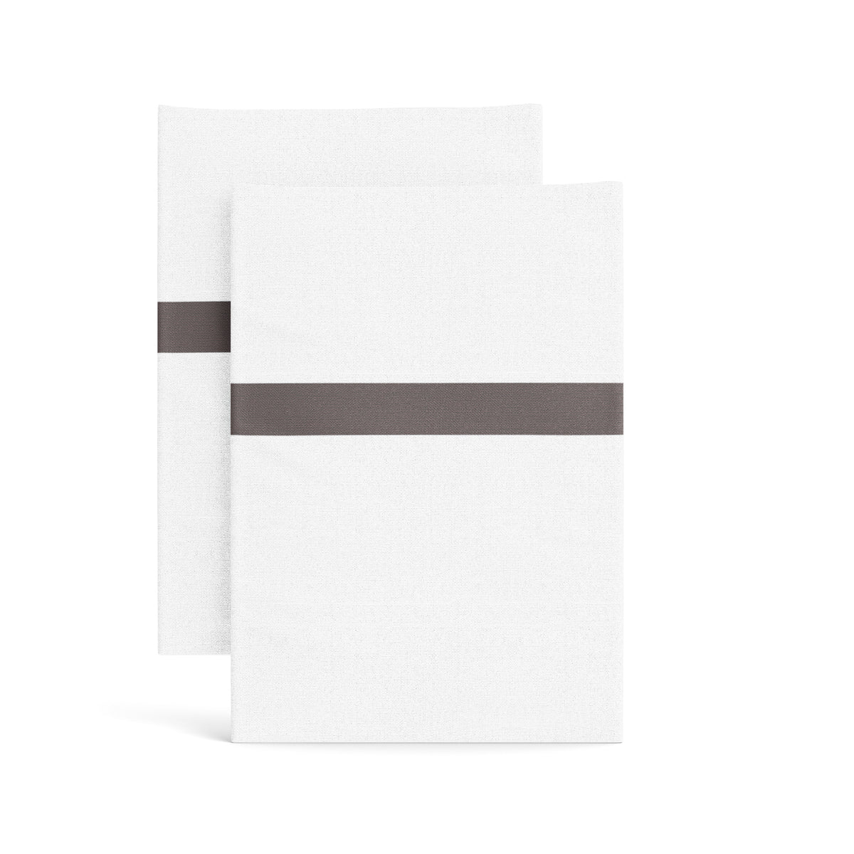 Ready-to-Bed 2.0 Cotton & Trim Pillowcases in White/Grey