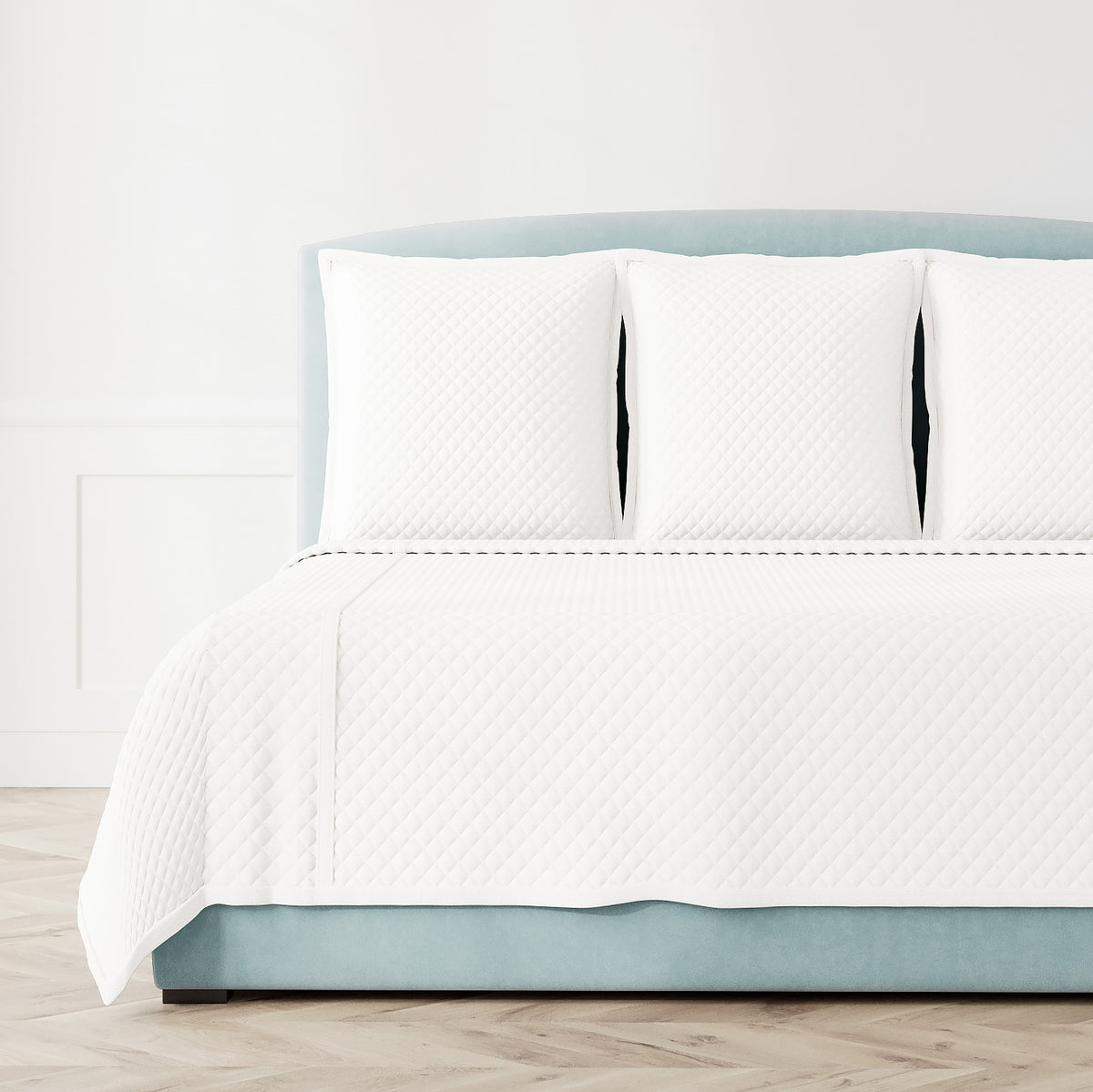Faux Flax Coverlet Set in Ivory