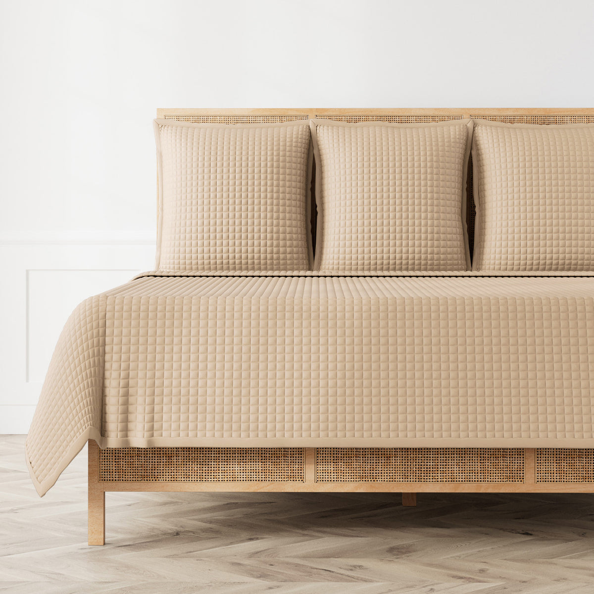 Ready-to-Bed 2.0 Quilted Lyocell Coverlet in Taupe