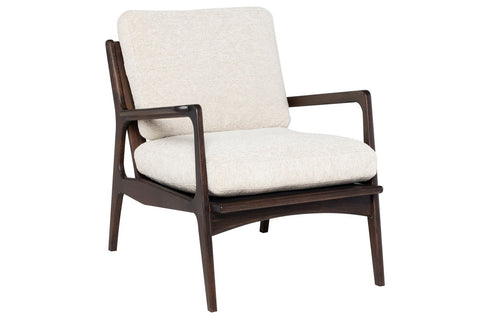 Draper Occasional Chair by Nuevo - Shell Fabric with Seared Oak Frame.