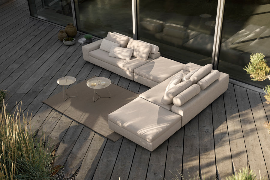 Drift Outdoor Lounge by Houe, showing drift outdoor lounges in live shot.
