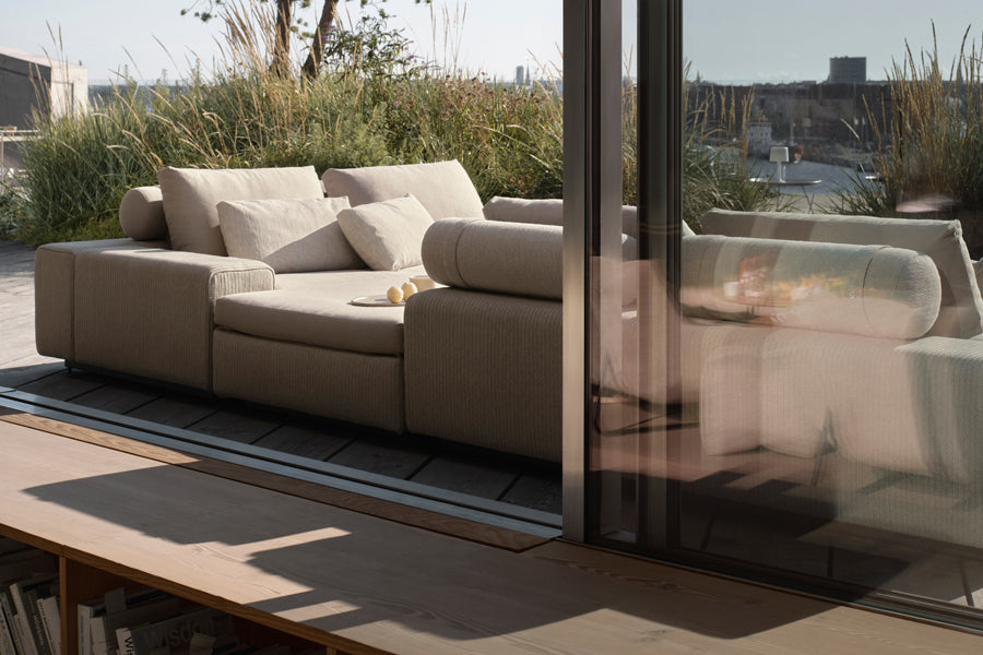 Drift Outdoor Lounge by Houe, showing drift outdoor lounges in live shot.