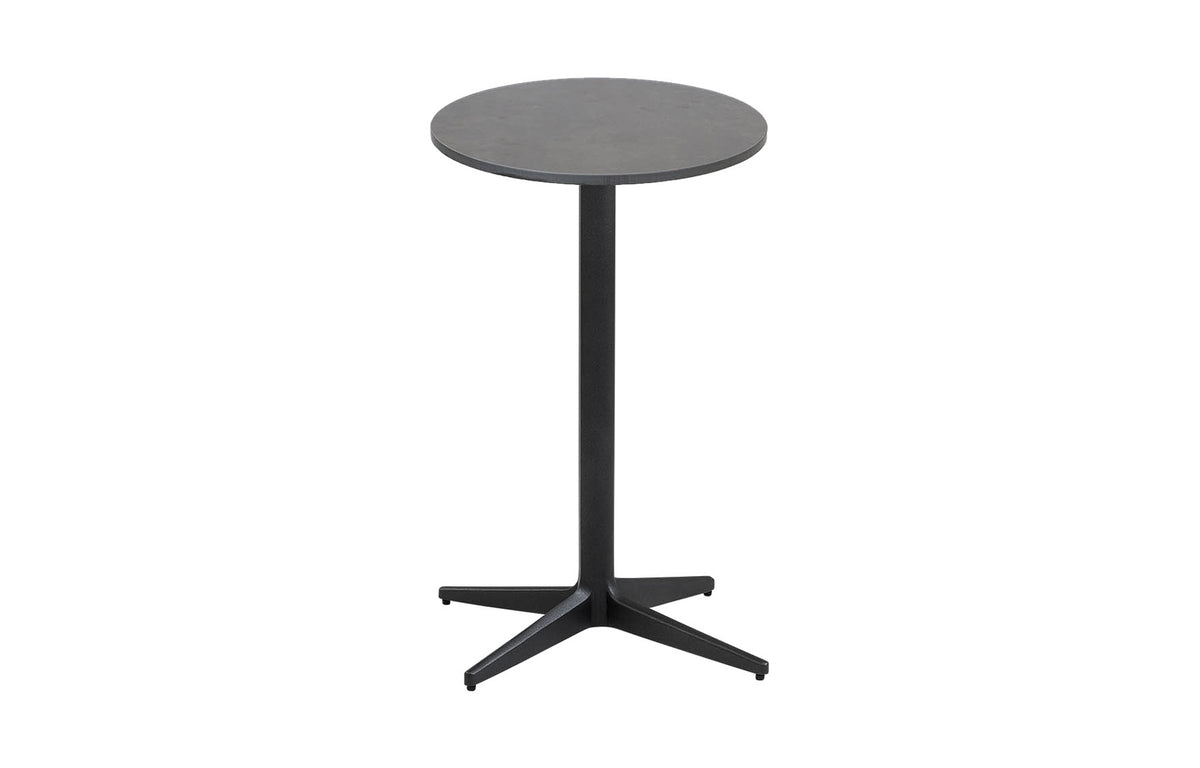 Drop 18" Cafe Table by Cane-Line - Lava Grey Aluminum *, Dark Grey HPL *.