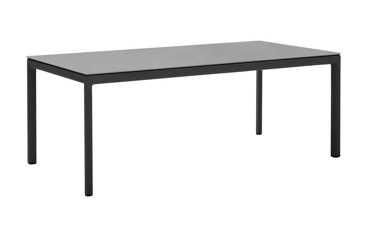 Drop Dining Table by Cane-Line - Lava Grey Aluminum, Concrete Grey Ceramic *.