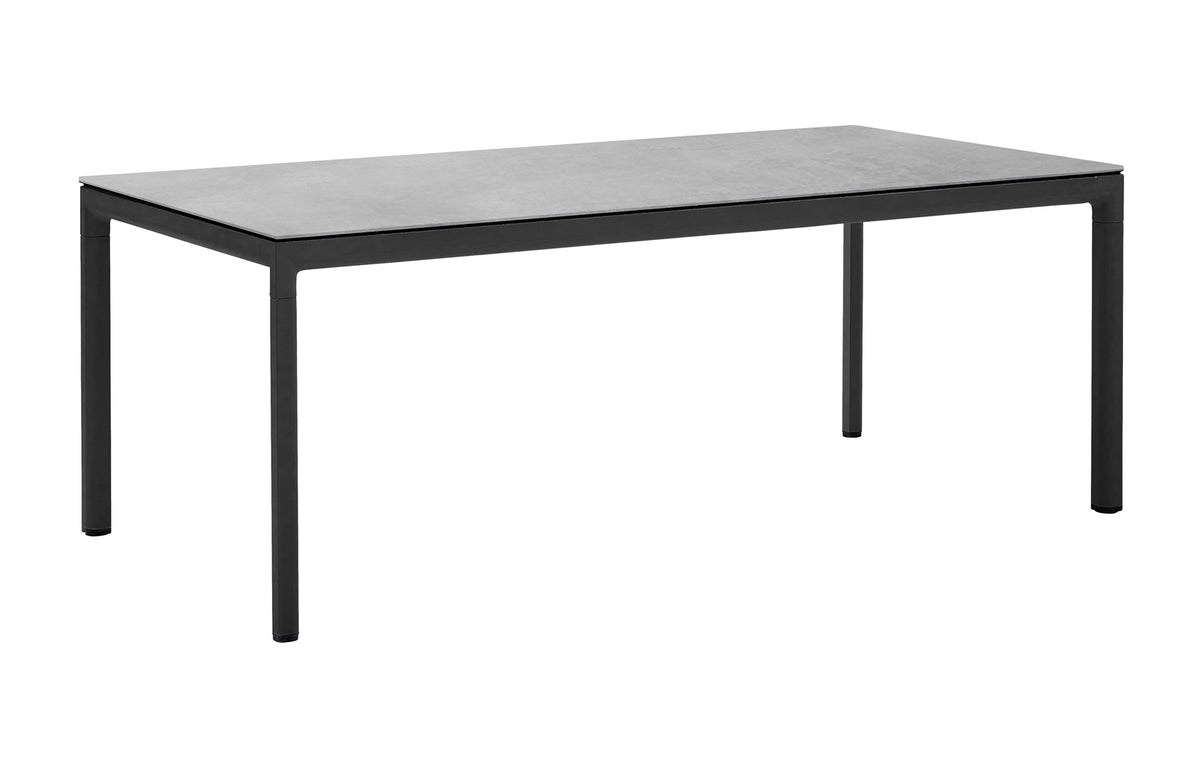 Drop Dining Table by Cane-Line - Lava Grey Aluminum, Grey Fossil Ceramic *.
