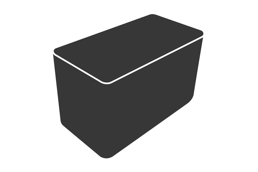 Drop Kitchen Module by Cane-Line, showing cover for single drop kitchen module in black.