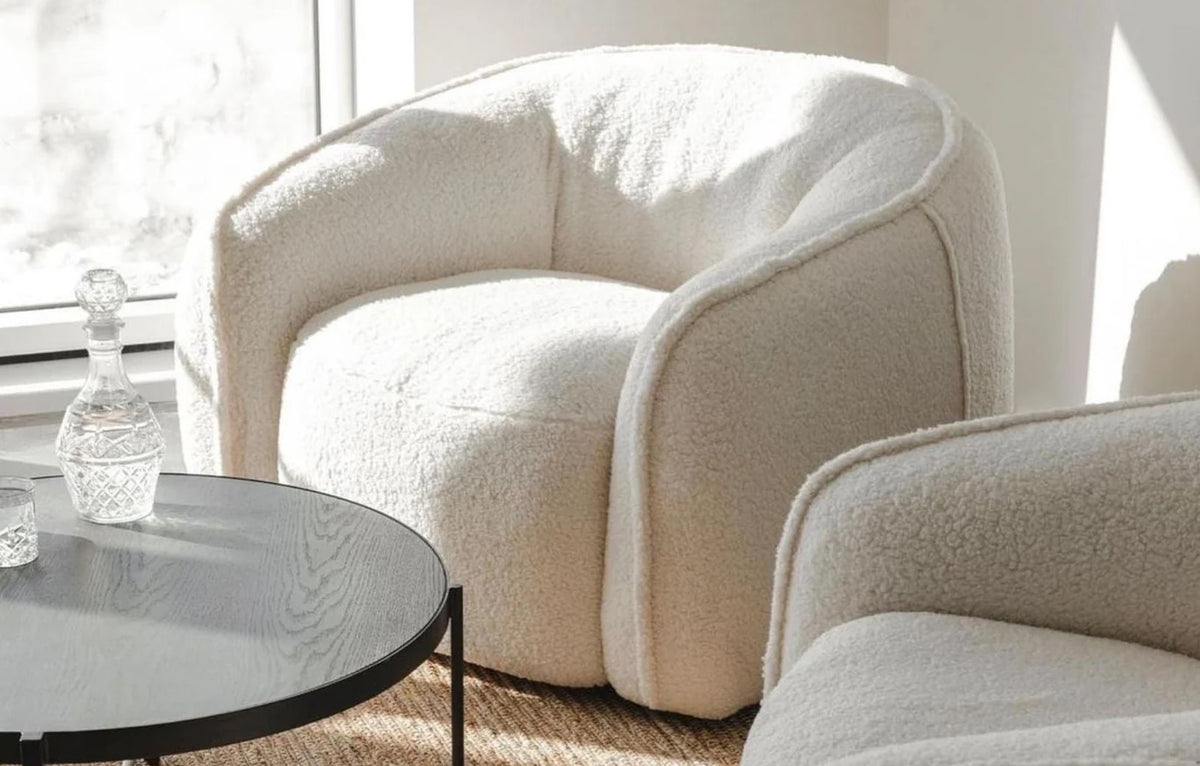 Duffy Lounge Chair by Mobital, showing duffy lounge chairs in live shot.