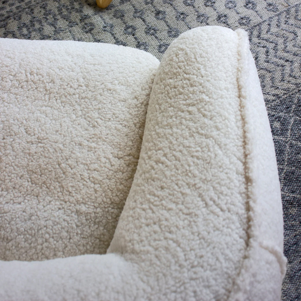 Duffy Lounge Chair by Mobital, showing closeup view of duffy lounge chair in live shot.