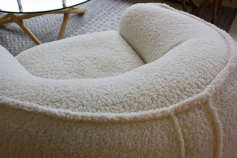 Duffy Lounge Chair by Mobital, showing closeup view of duffy lounge chair in live shot.
