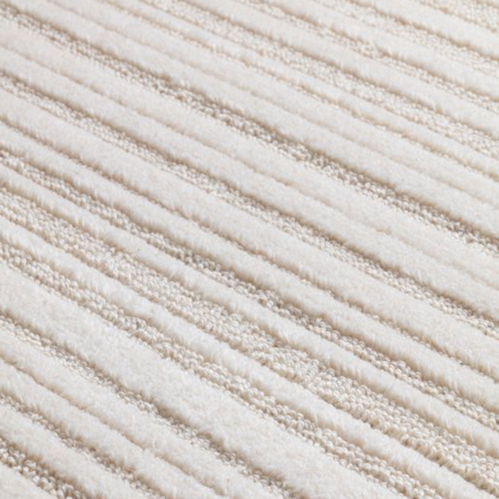 Dunas Woven Rug by Ligne Pure, showing closeup view of dunas woven rug.