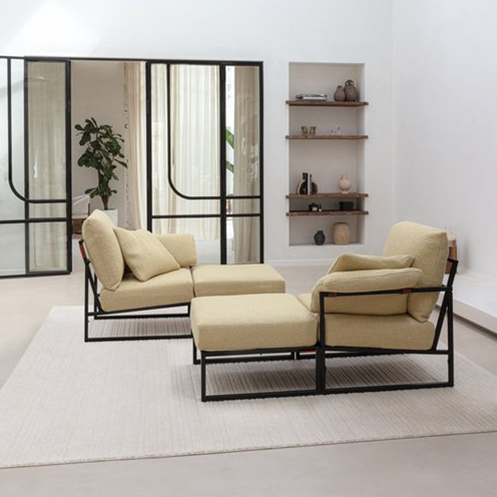 Dunas Woven Rug by Ligne Pure, showing dunas woven rug in live shot.