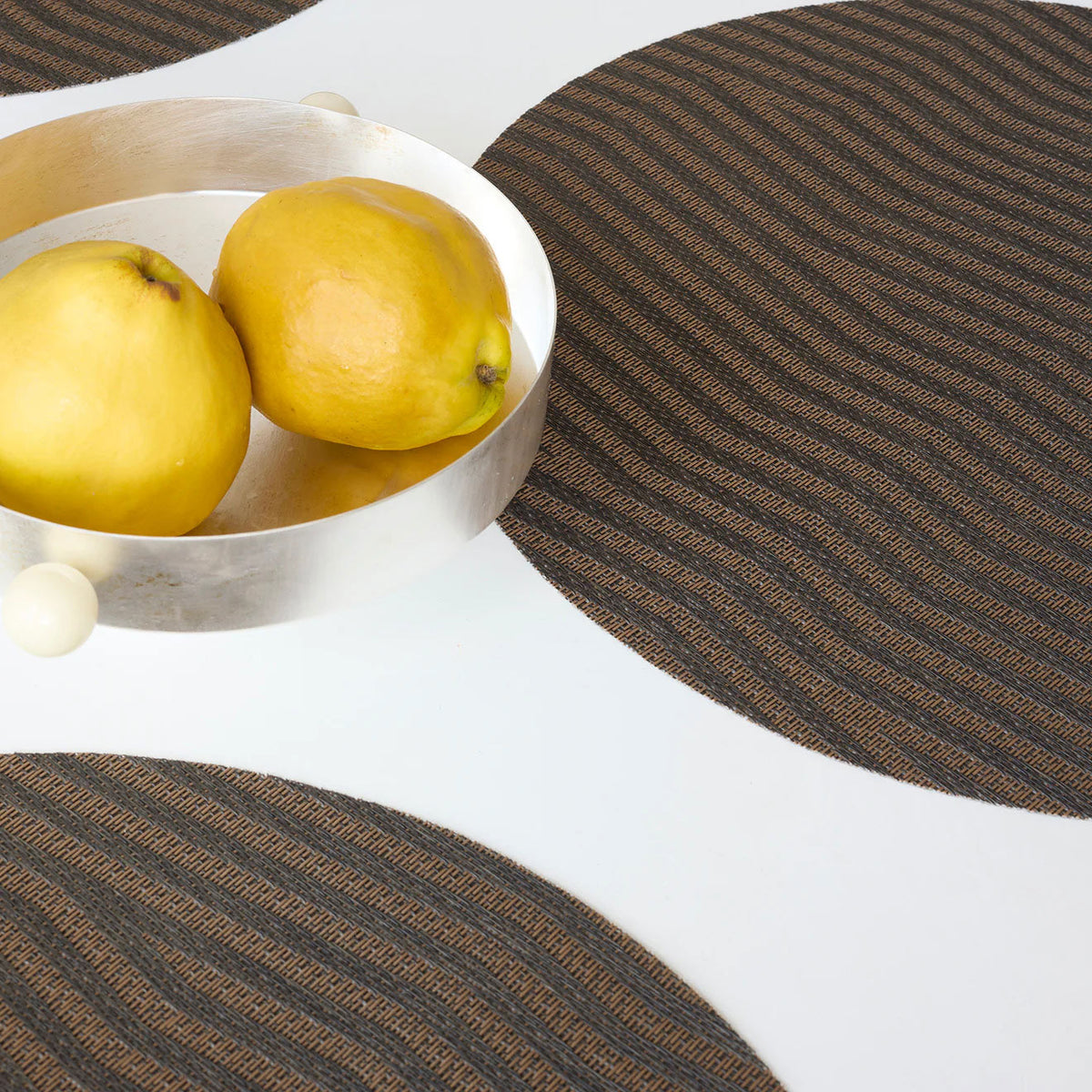 Dune Placemat by Chilewich, showing closeup view of dune placemats in live shot.