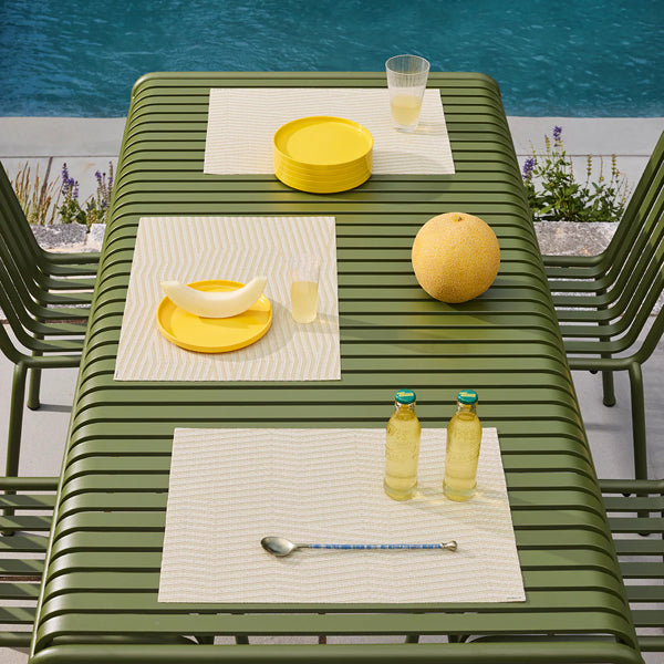 Dune Placemat by Chilewich, showing dune placemats in live shot.