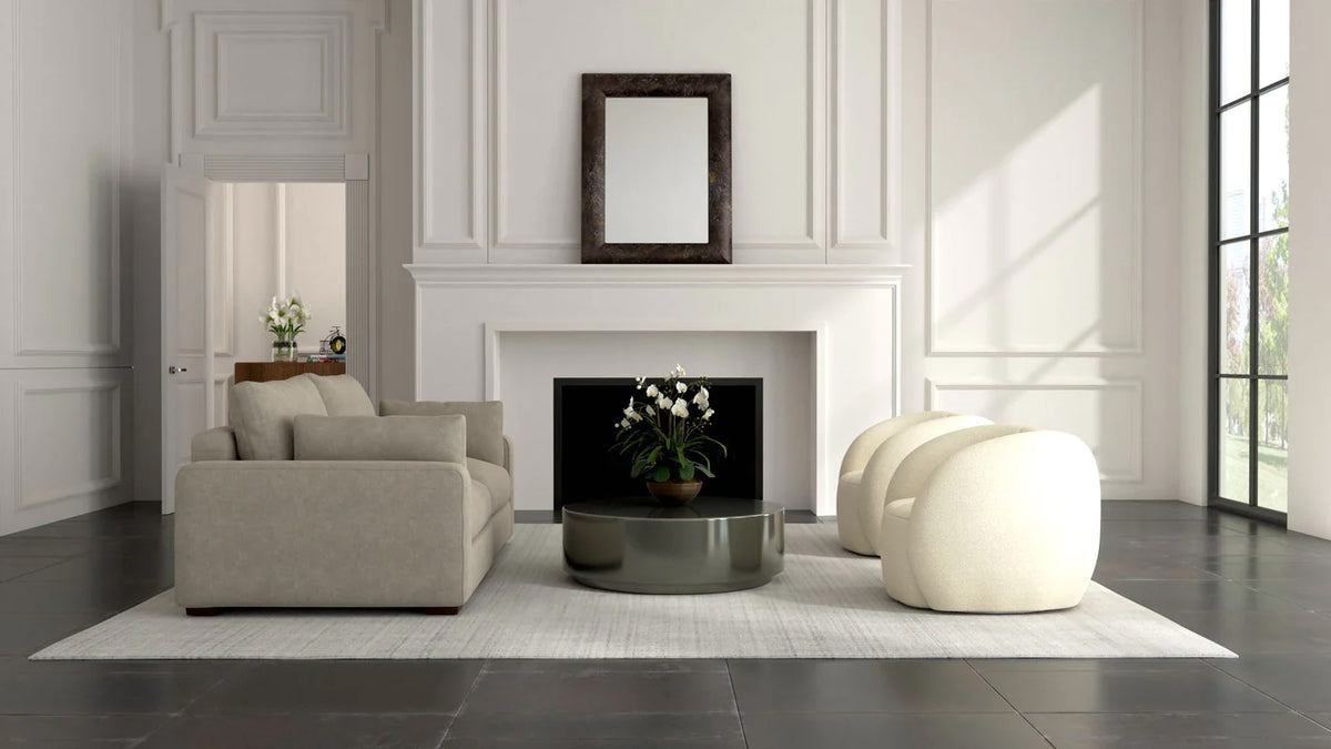 Dune Swivel Lounge Chair by Mobital, showing dune swivel lounge chairs in live shot.