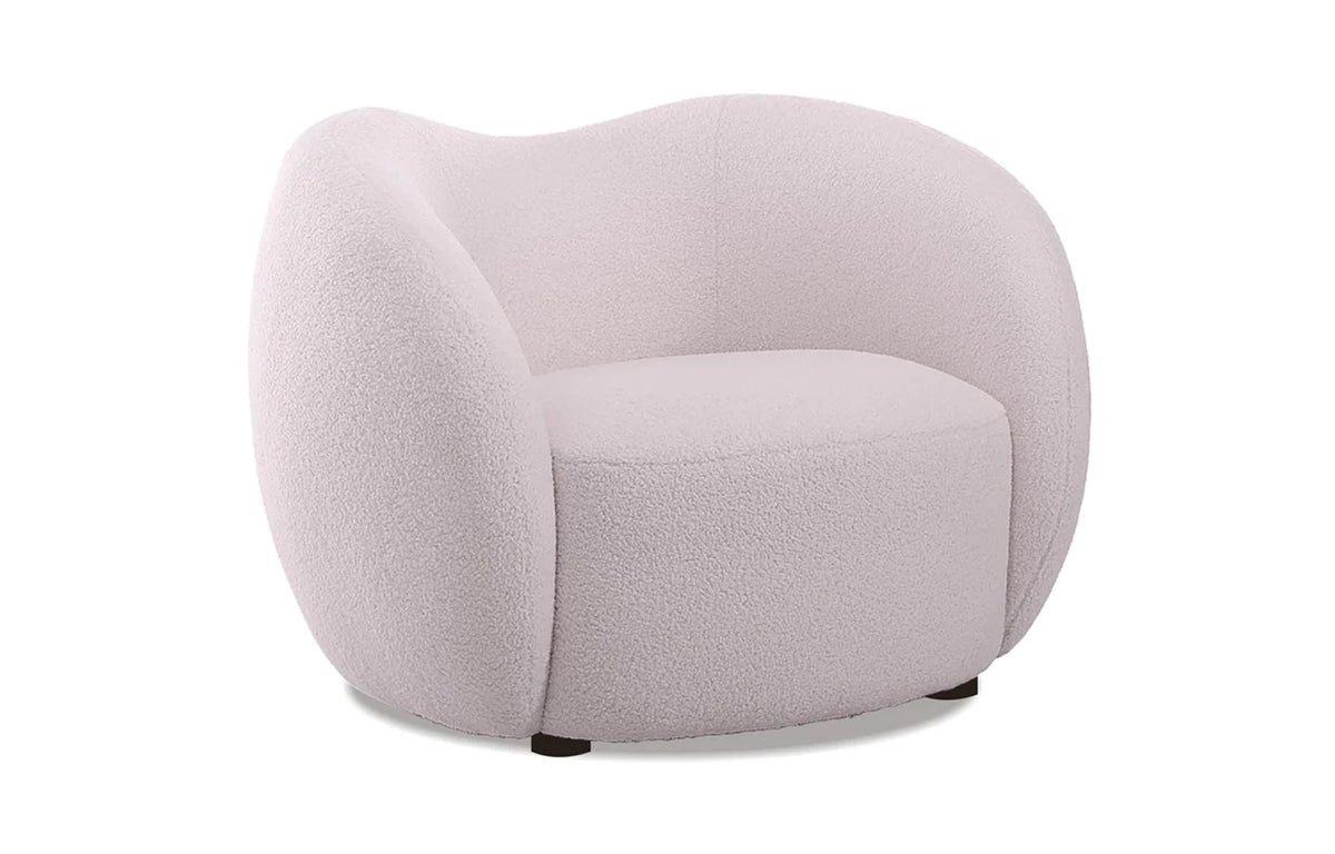 Dune Swivel Lounge Chair by Mobital - Dusty Rose Fabric.