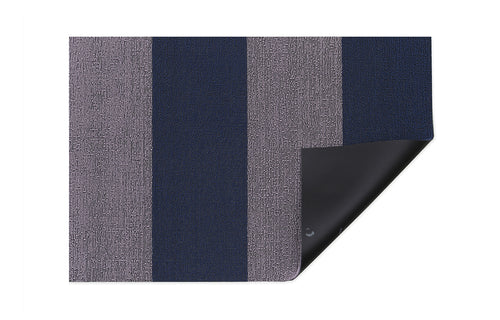 Duo Stripe Shag Floor Mat by Chilewich - Berry Tufted Texture.