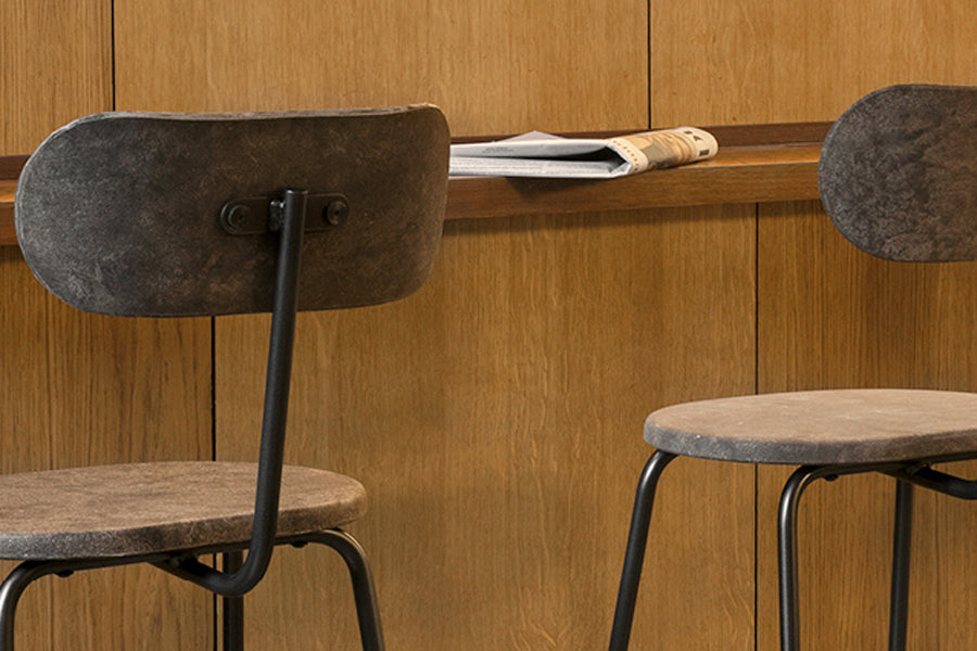 Earth Stool by Mater, showing closeup view of earth stools in live shot.