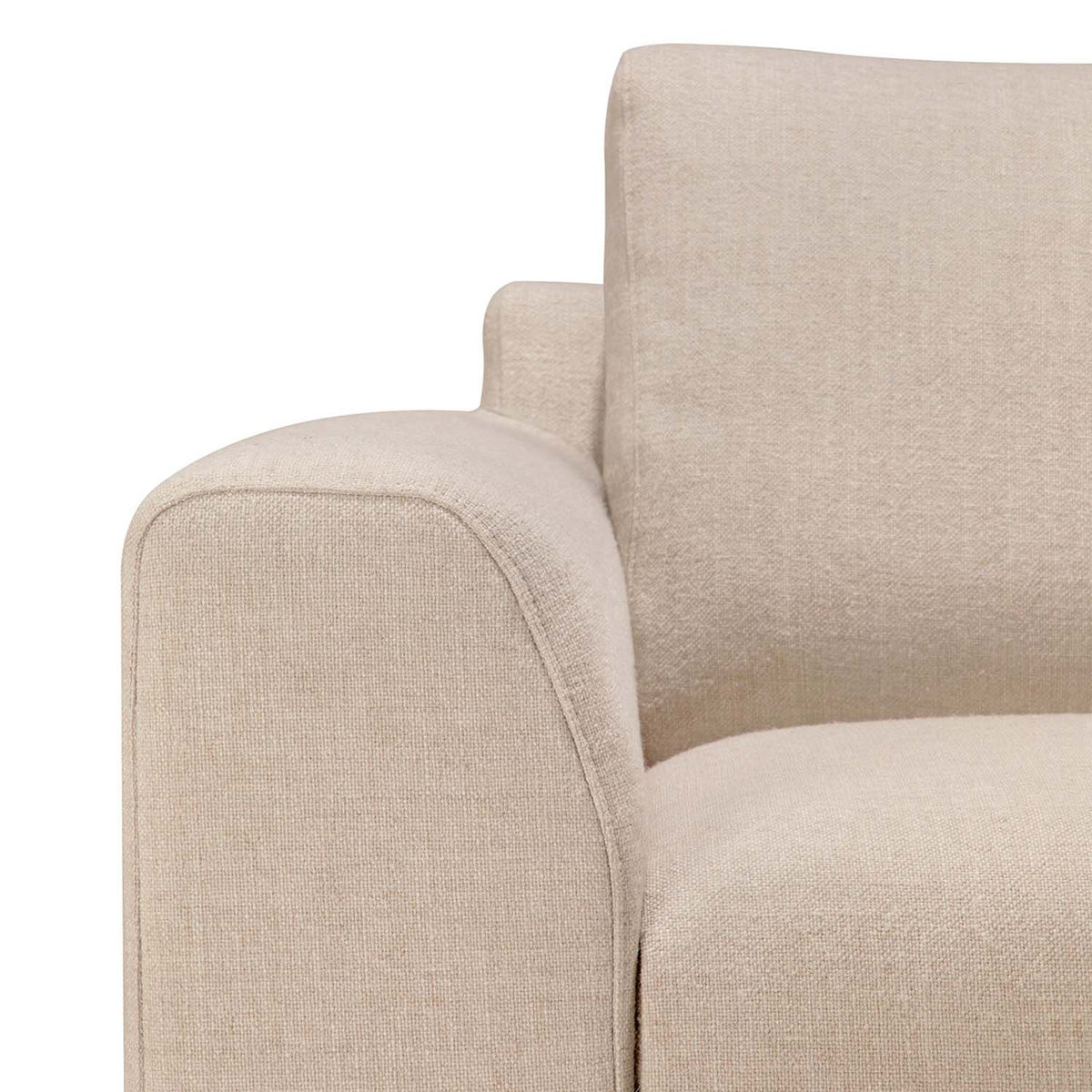 Ease Lounge Chair by Ethnicraft, showing closeup view of ease lounge chair.