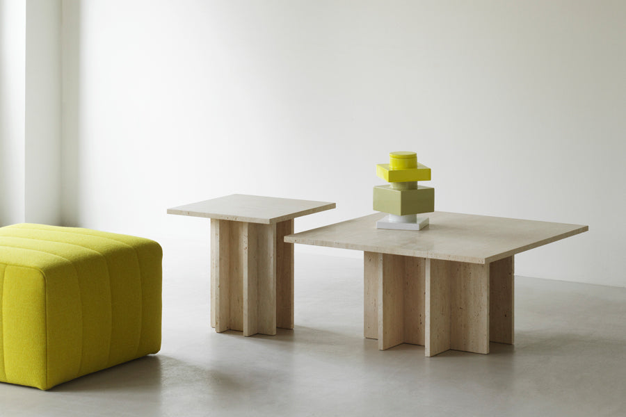 Edge Coffee Table by Normann Copenhagen, showing edge coffee tables in live shot.