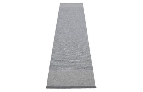 Edit Granit & Grey with Grey Metalic Rug by Pappelina - 2.25' x 6.5'.