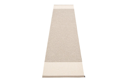 Edit Mud & Vanilla with Linen Metalic Rug by Pappelina - 2.25' x 6.5'.