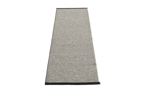 Effi Black & Warm Grey with Vanilla Runner Rug by Pappelina - 2.75' x 5.25'.