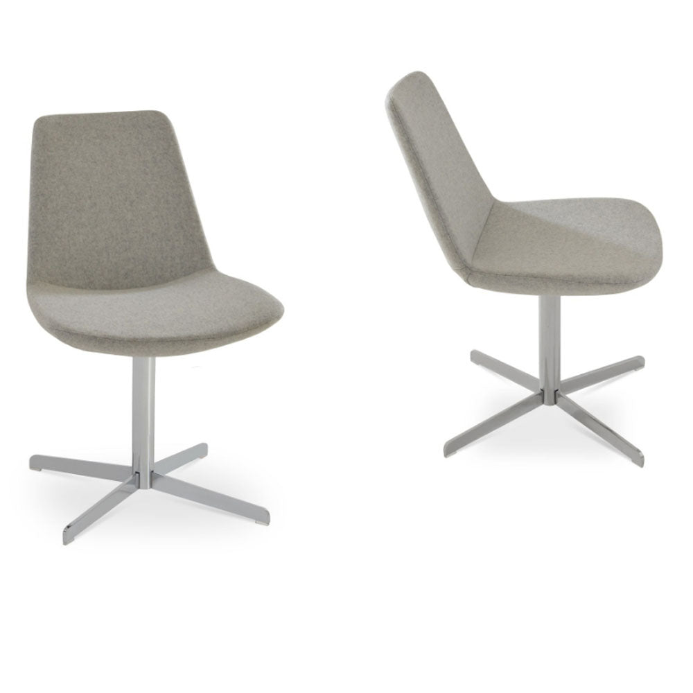 Eiffel 4 Star Swivel Chair-Fabric by SohoConcept, showing different angle view of eiffel 4 star swivel chair-fabric