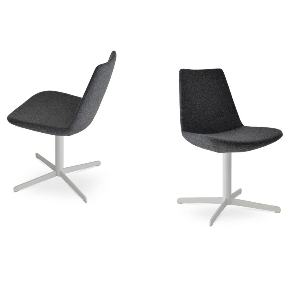Eiffel 4 Star Swivel Chair-Fabric by SohoConcept, showing different angle view of eiffel 4 star swivel chair-fabric