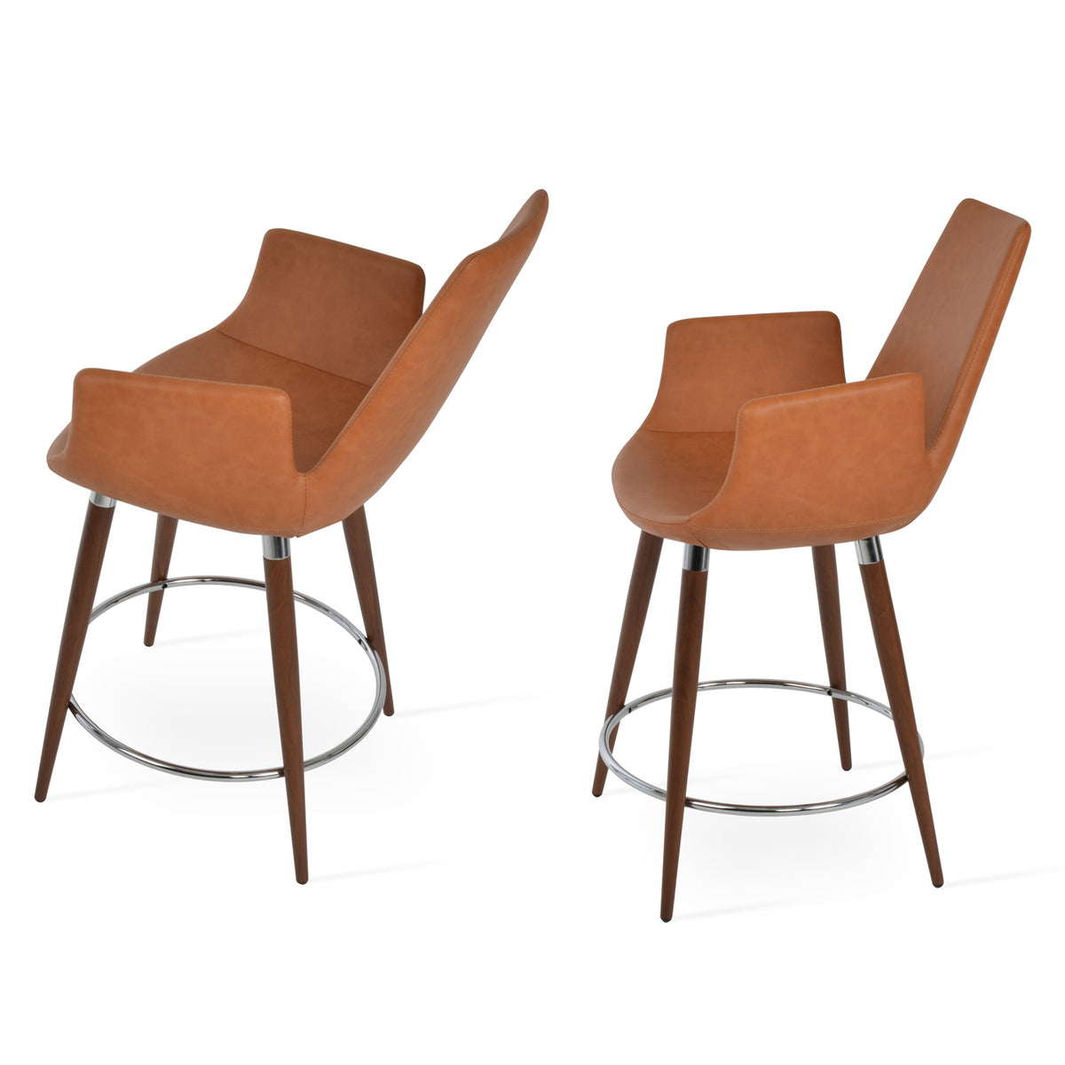 Eiffel Arm Ana Counter Stool by SohoConcept, showing two eiffel arm ana stools together.