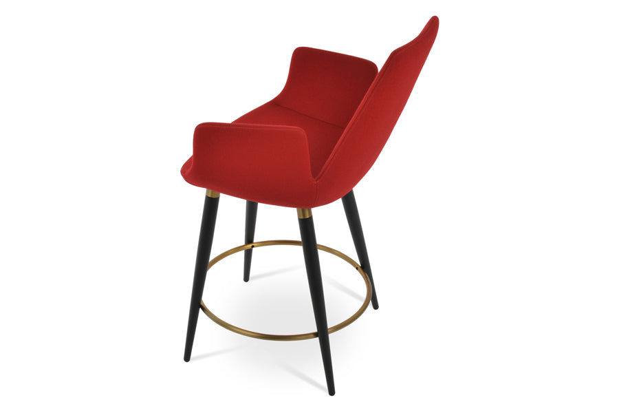 Eiffel Arm Ana Counter Stool by SohoConcept, showing back angle view of eiffel arm ana stool.